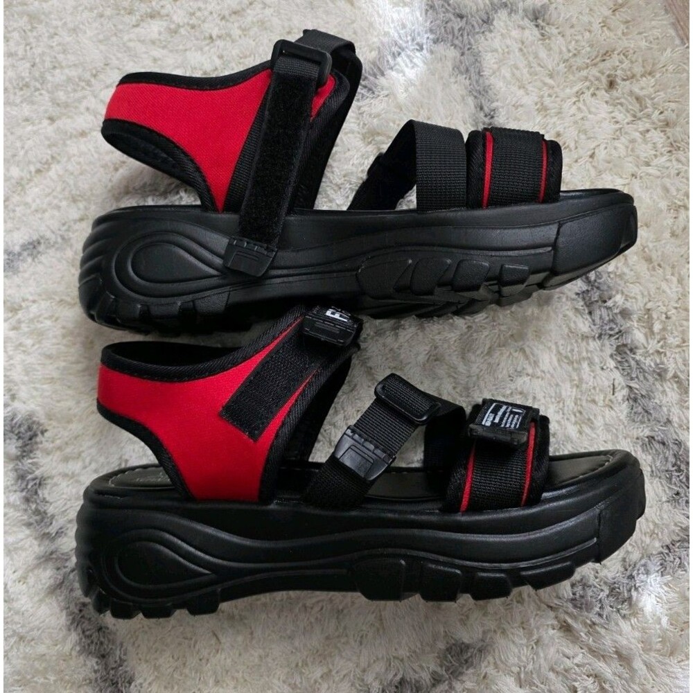 XXGR Red and Black FS Zer One Raw Sandals Size 39
